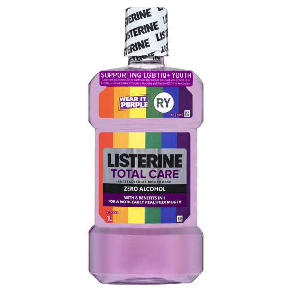 Buy Listerine Total Care Zero Alcohol Antibacterial Mouthwash Less Intense Taste 1L Online at