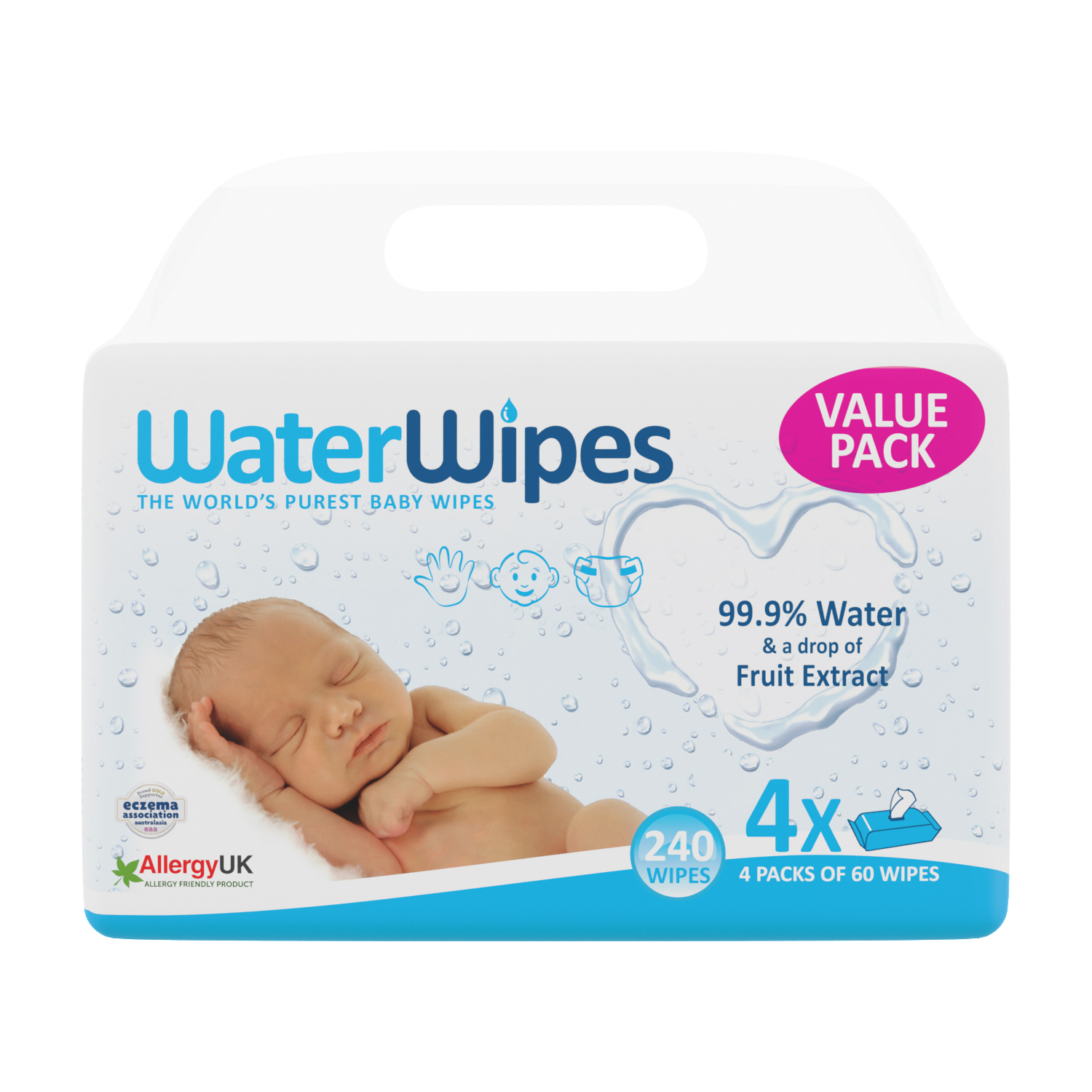 Buy WaterWipes Value Pack 4x60 Wipes Online at Chemist Warehouse®