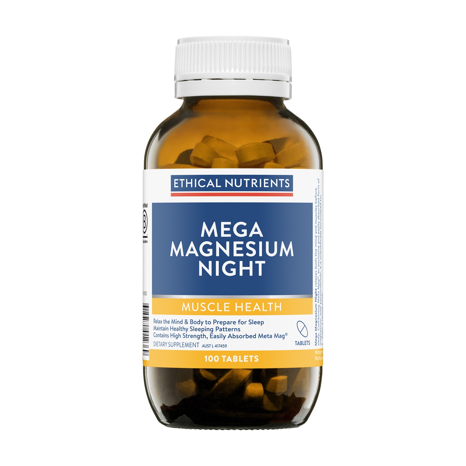 Buy Ethical Nutrients Mega Magnesium Night 100 Tablets Exclusive Size Online at Chemist Warehouse®