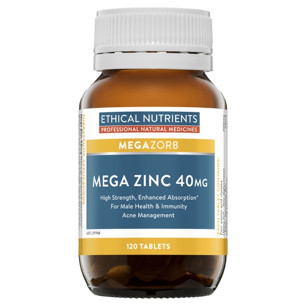 Buy Ethical Nutrients Mega Zinc 40mg 120 Tablets Online at Chemist